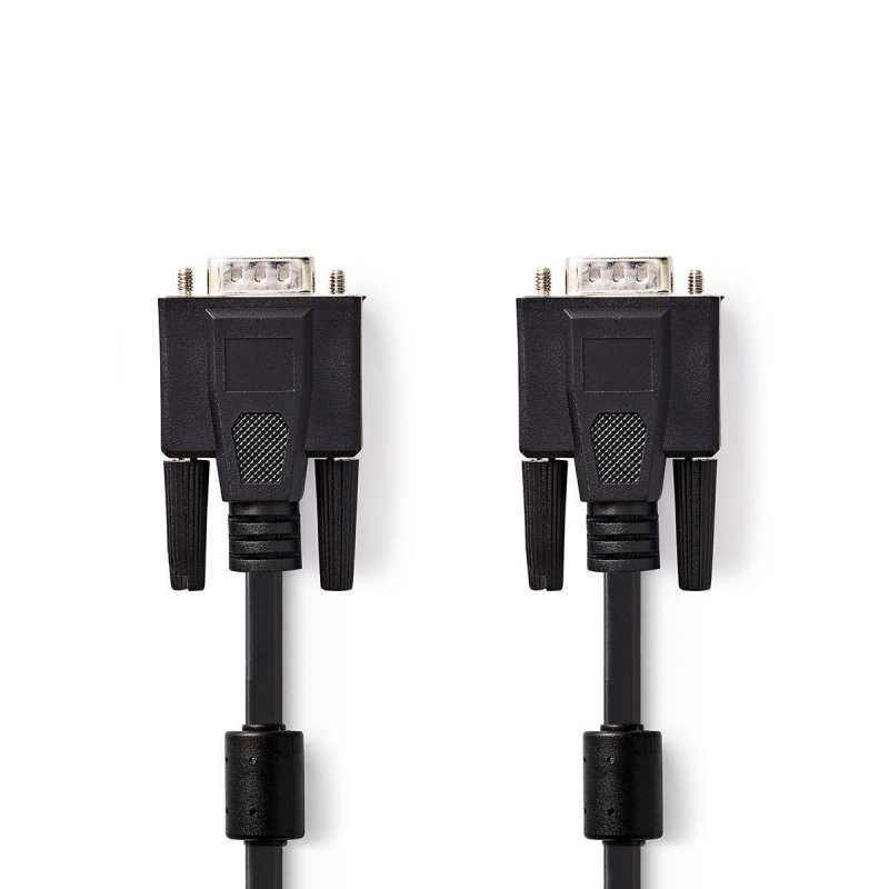 VGA kabel | VGA Zástrčka | VGA Zástrčka | Poniklované | Maximální rozlišení: 1024x768 | 10.0 m | Kulatý | ABS | Černá | Blistr - obrázek produktu
