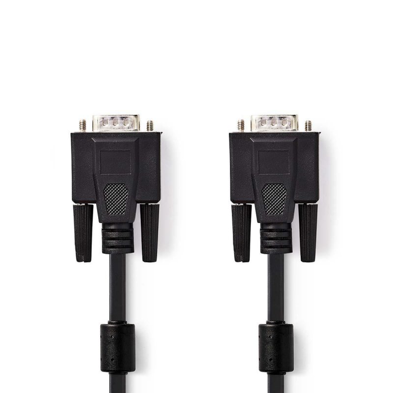 VGA kabel | VGA Zástrčka | VGA Zástrčka | Poniklované | Maximální rozlišení: 1024x768 | 5.00 m | Kulatý | ABS | Černá | Blistr - obrázek produktu