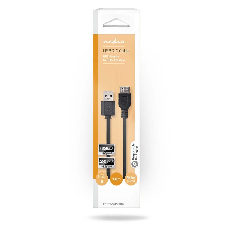 USB kabel | USB 2.0 | USB-A Zástrčka  CCGB60010BK10 - obrázek č. 2