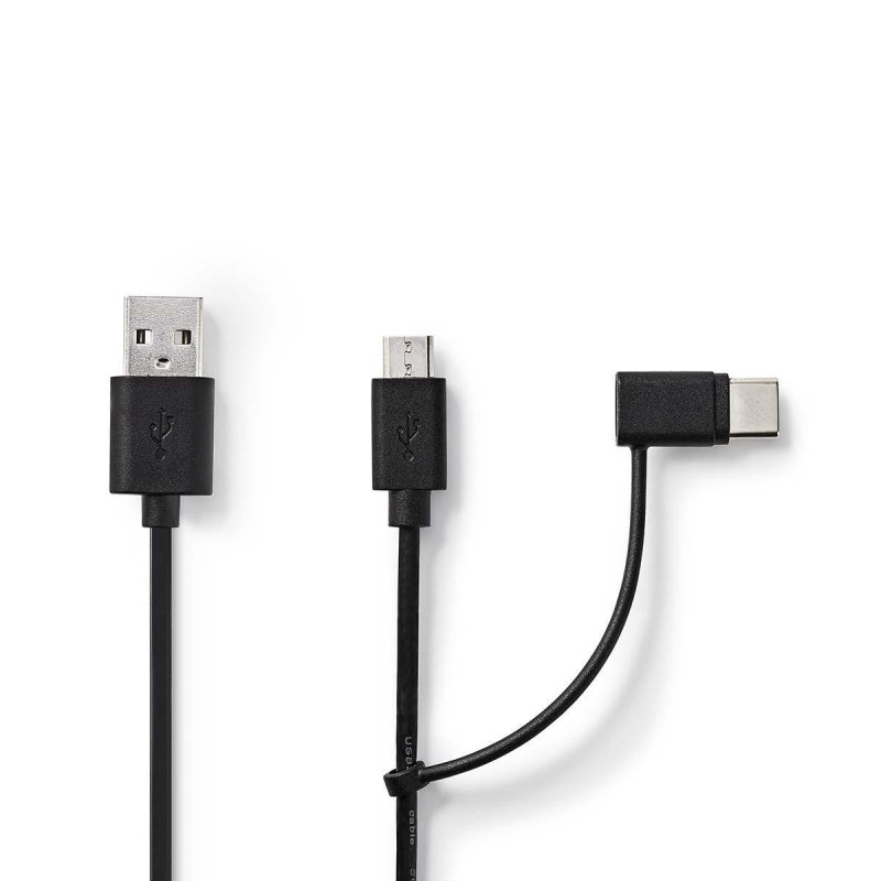 Kabel 2 v 1 | USB 2.0 | USB-A Zástrčka  CCGB60610BK10 - obrázek produktu