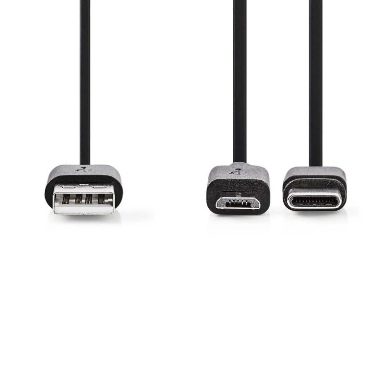 Kabel 2 v 1 | USB 2.0 | USB-A Zástrčka  CCGB60610BK10 - obrázek č. 1