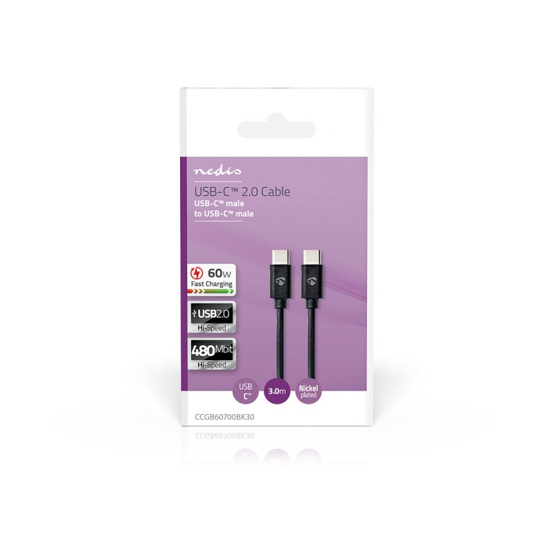 USB kabel | USB 2.0 | USB-C™ Zástrčka  CCGB60700BK30 - obrázek č. 2