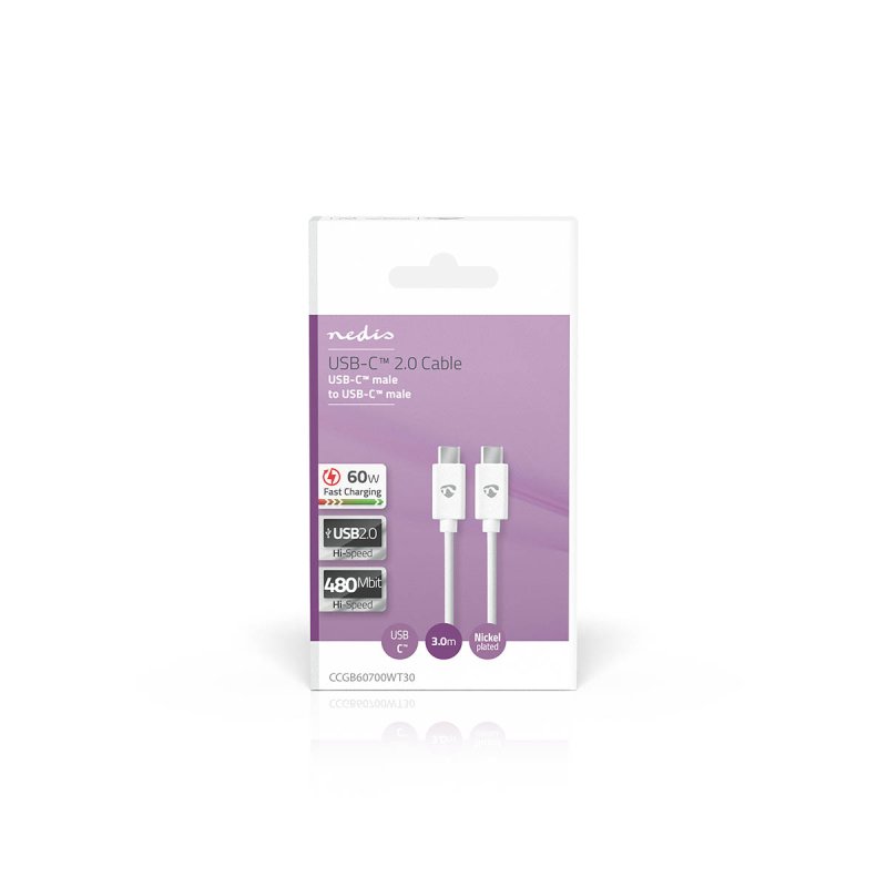 USB kabel | USB 2.0 | USB-C™ Zástrčka  CCGB60700WT30 - obrázek č. 2