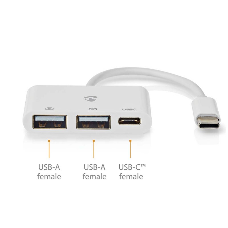 USB hub | 1x USB-C™ | 1x USB-C™ / 2x USB 2.0 A Female  CCGB64785WT01 - obrázek č. 3
