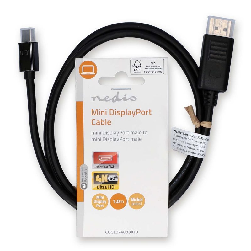 Mini DisplayPort kabel | DisplayPort 1.2  CCGL37400BK10 - obrázek č. 2