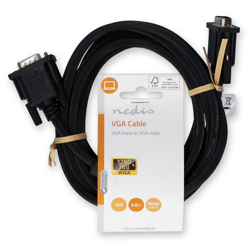 VGA kabel | VGA Zástrčka | VGA Zástrčka  CCGL59000BK30 - obrázek č. 2