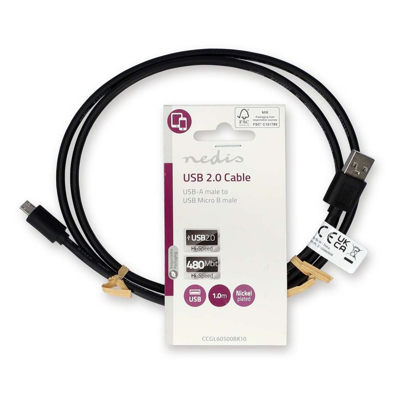 USB kabel | USB 2.0 | USB-A Zástrčka  CCGL60500BK10 - obrázek č. 2