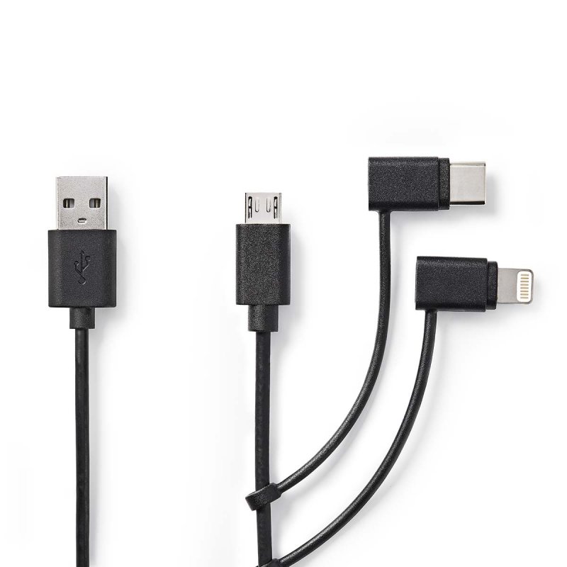 Kabel 3 v 1 | USB 2.0 | USB-A Zástrčka  CCGL60620BK10 - obrázek produktu