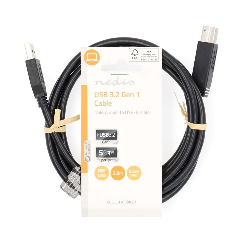 USB kabel | USB 3.2 Gen 1 | USB-A Zástrčka  CCGL61100BK20 - obrázek č. 2