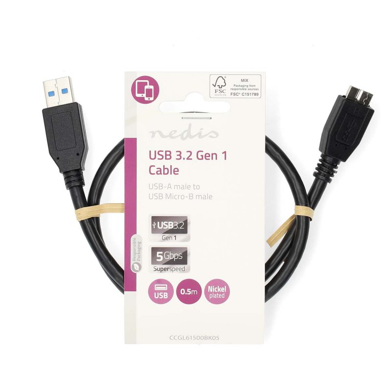 USB kabel | USB 3.2 Gen 1 | USB-A Zástrčka  CCGL61500BK05 - obrázek č. 1