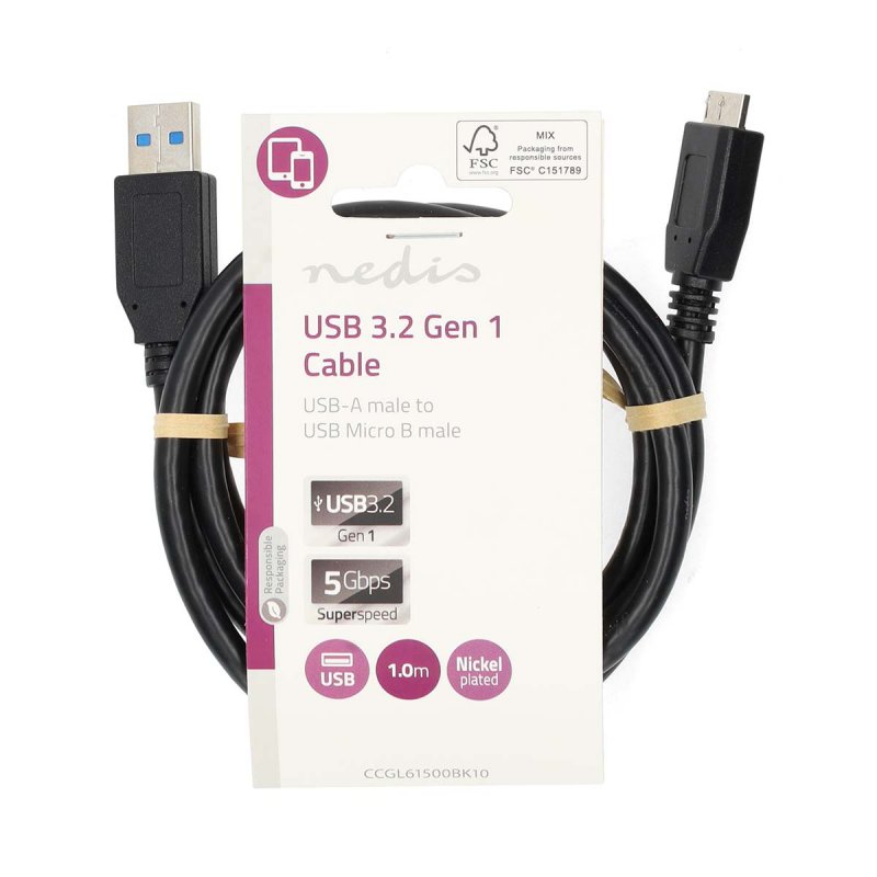 USB kabel | USB 3.2 Gen 1 | USB-A Zástrčka  CCGL61500BK10 - obrázek č. 1