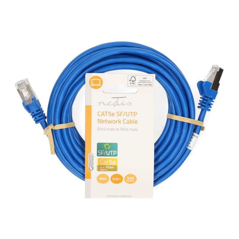 Síťový kabel CAT5e | SF / UTP  CCGL85121BU50 - obrázek č. 2
