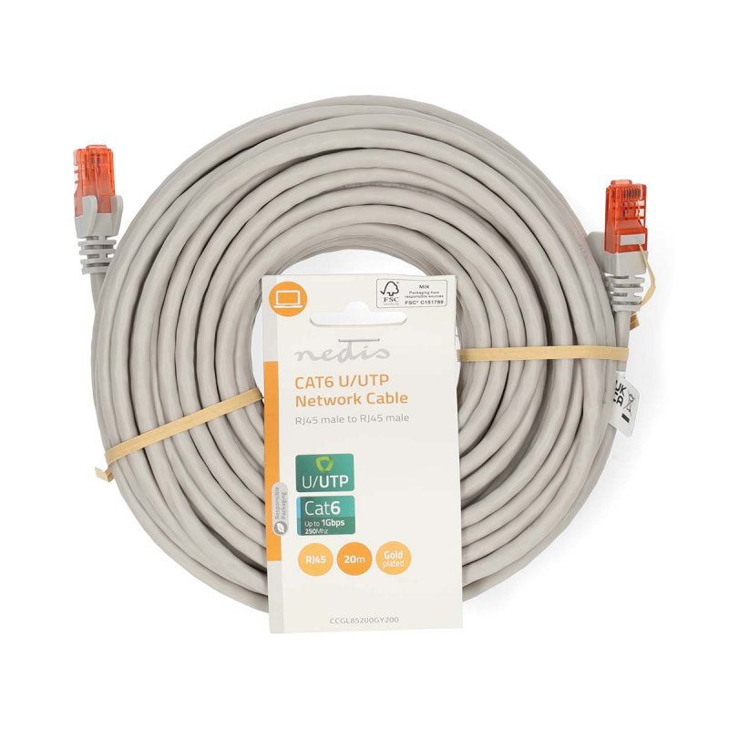 Síťový kabel CAT6 | RJ45 Zástrčka  CCGL85200GY200 - obrázek č. 2