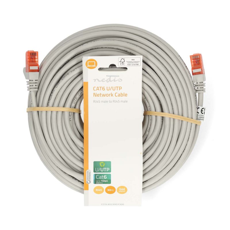 Síťový kabel CAT6 | RJ45 Zástrčka  CCGL85230GY300 - obrázek č. 2
