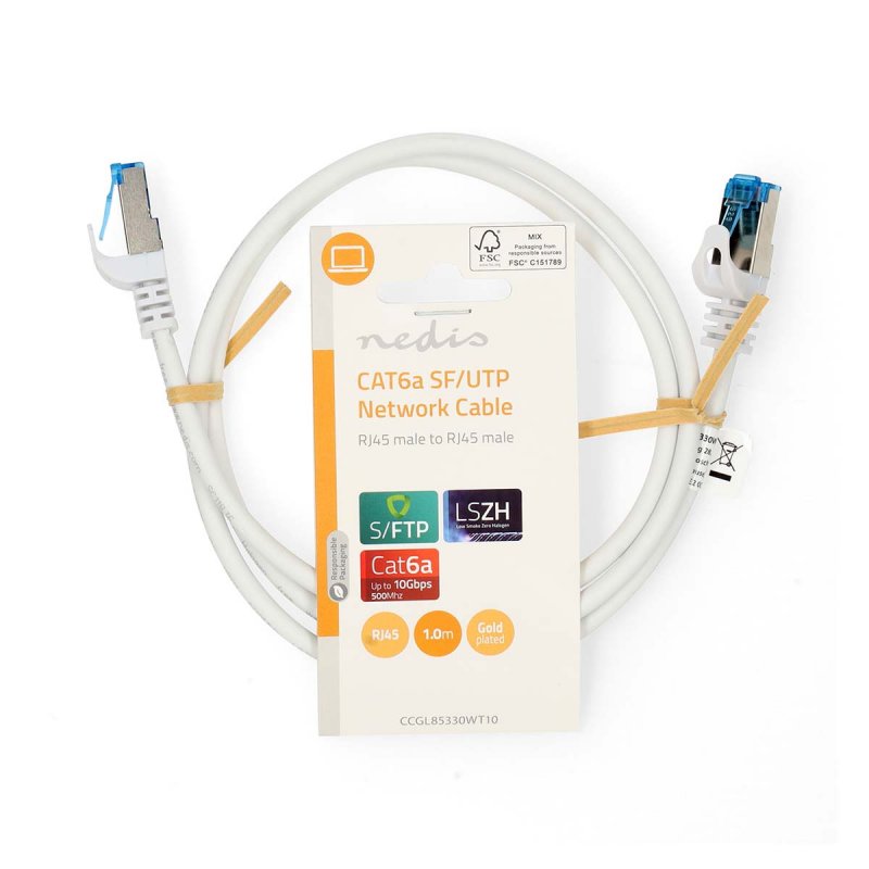 Síťový kabel CAT6a | S / FTP  CCGL85330WT10 - obrázek č. 2