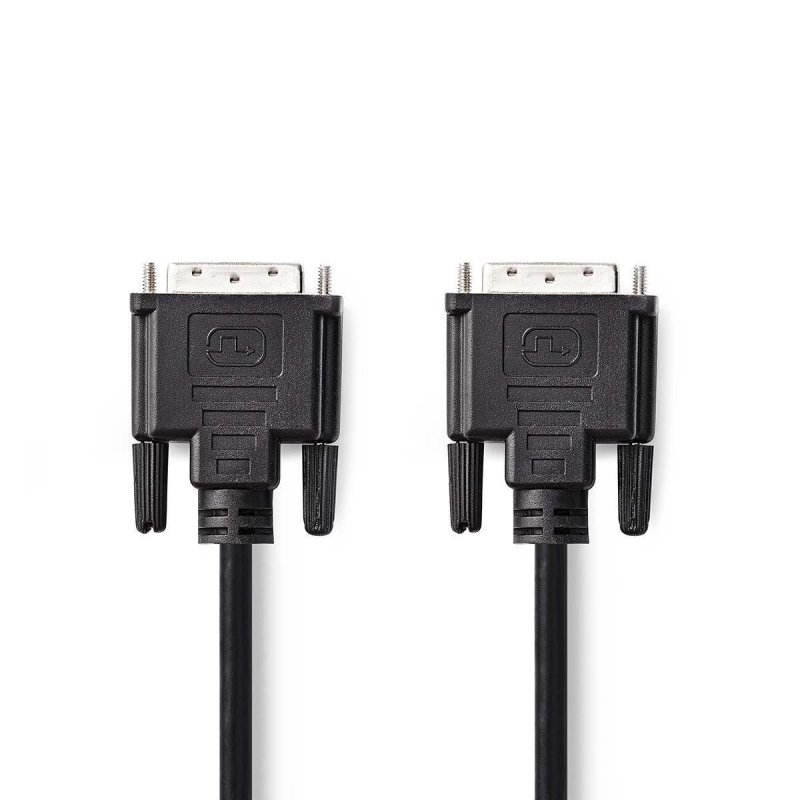 Kabel DVI | DVI-D 24+1-Pin Zástrčka - DVI-D 24+1-Pin Zástrčka | 5 m | Černá barva - obrázek produktu