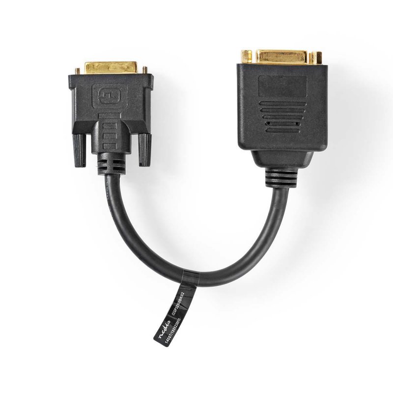 Kabel DVI | DVI-D 24+1-pin Zástrčka - 2x DVI-D 24+1-pin Zásuvka | 0,2 m | Černá barva - obrázek produktu