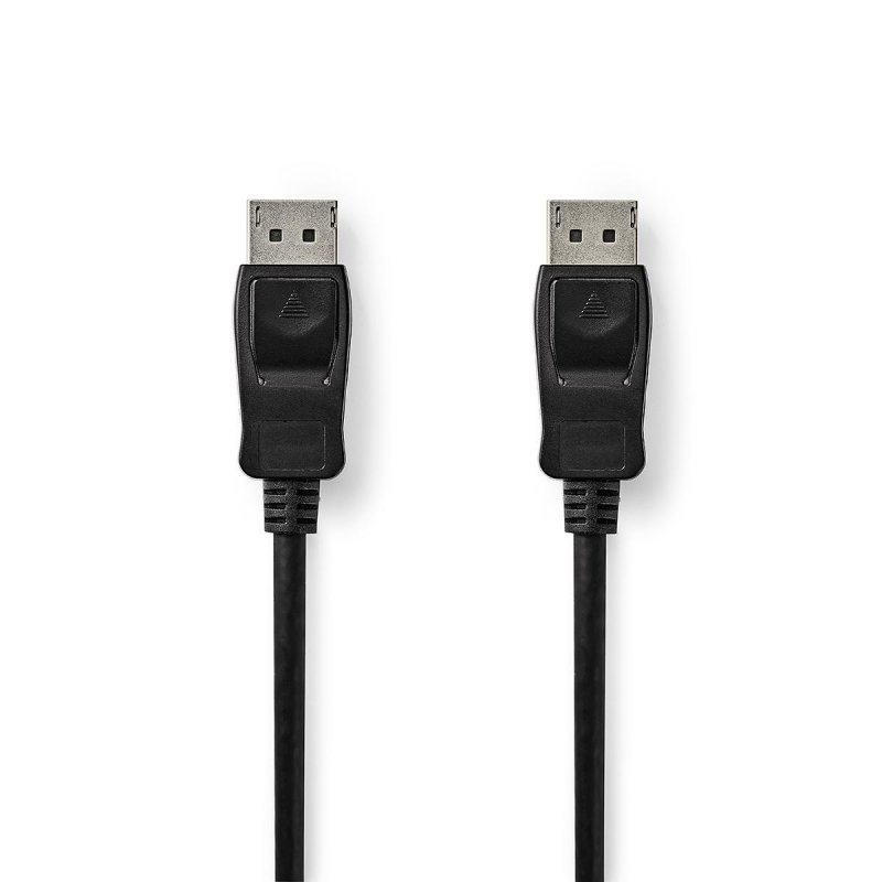 Displayport kabel | DisplayPort Zástrčka | DisplayPort Zástrčka | 8K@60Hz | Poniklované | 3.00 m | Kulatý | PVC | Černá | Plasto - obrázek produktu