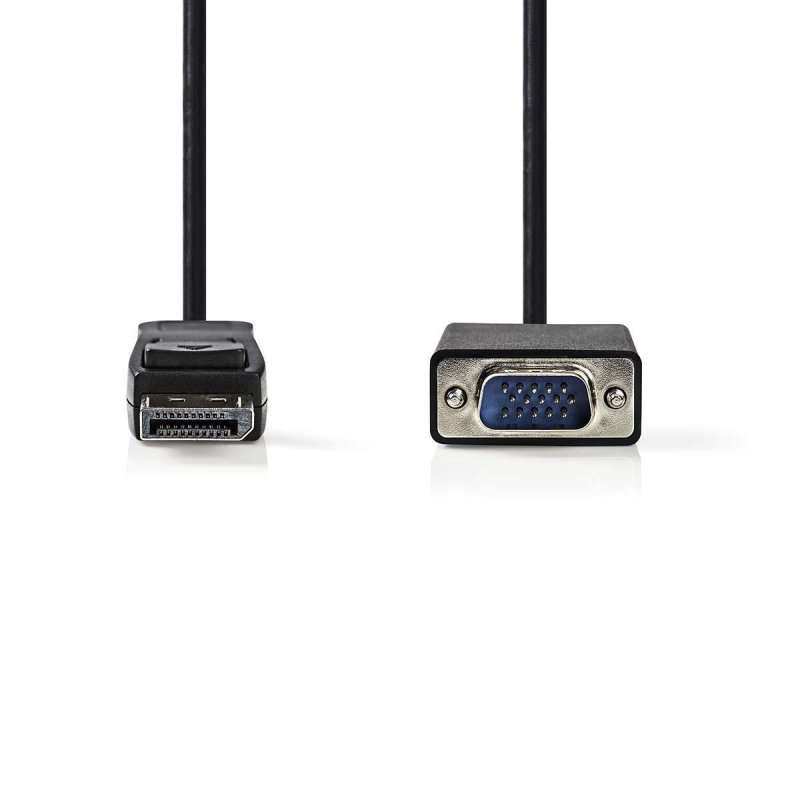 DisplayPort - VGA Kabel | DisplayPort Zástrčka - VGA Zástrčka | 1 m | Černá barva - obrázek č. 1