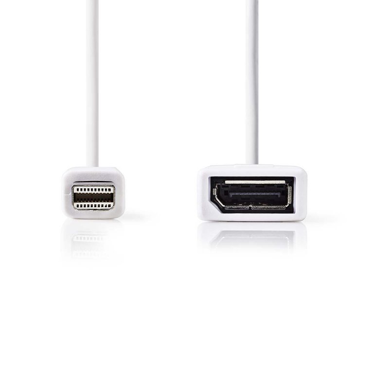 Mini DisplayPort kabel | DisplayPort 1.2 | Mini DisplayPort Zástrčka | DisplayPort Zásuvka | 21.6 Gbps | Poniklované | 0.20 m | - obrázek č. 1