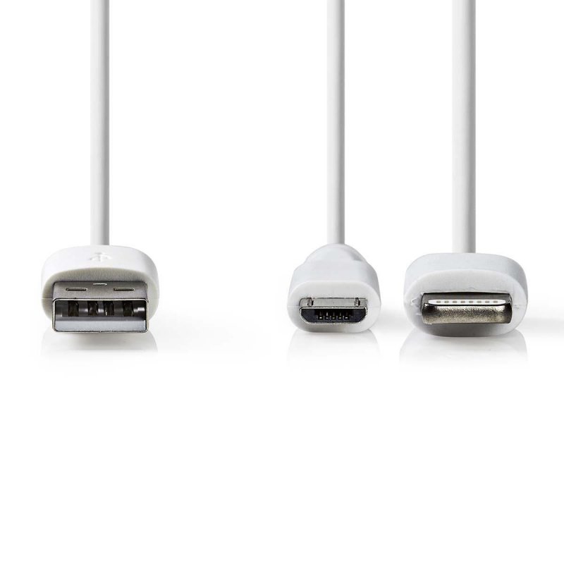 Kabel 2 v 1 | USB 2.0 | USB-A Zástrčka  CCGP39400WT10 - obrázek č. 1