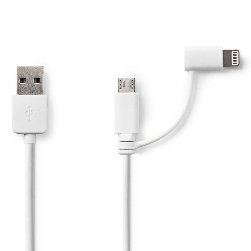 Kabel 2 v 1 | USB 2.0 | USB-A Zástrčka  CCGP39400WT10 - obrázek produktu