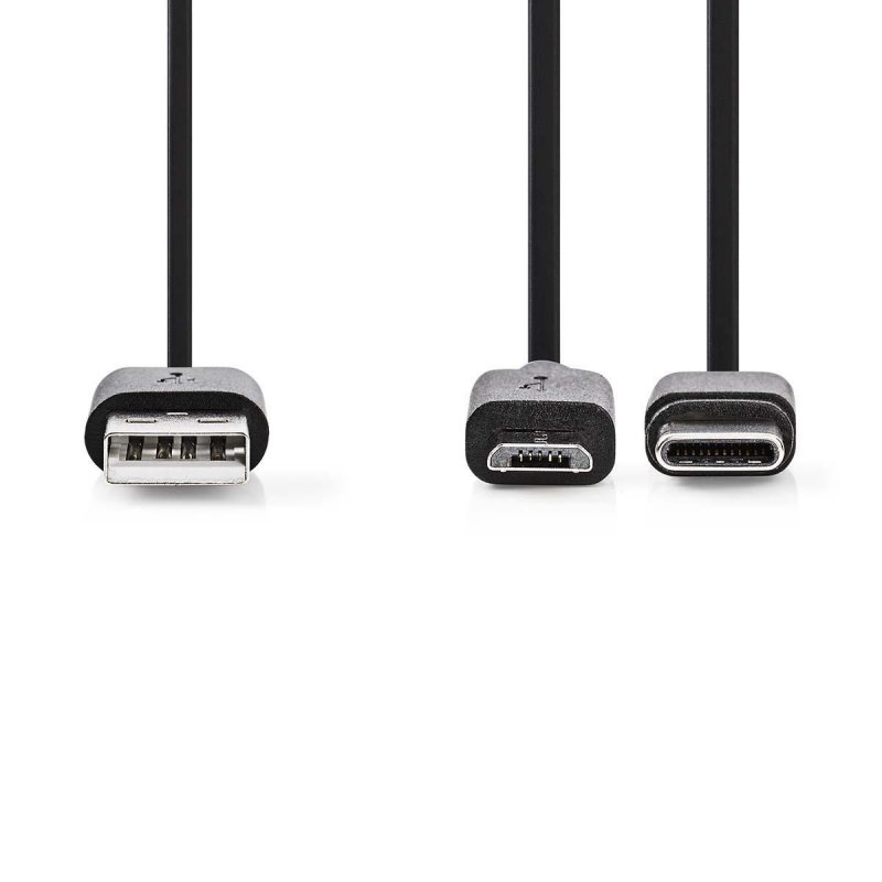 Kabel 2 v 1 | USB 2.0 | USB-A Zástrčka  CCGP60610BK10 - obrázek č. 1