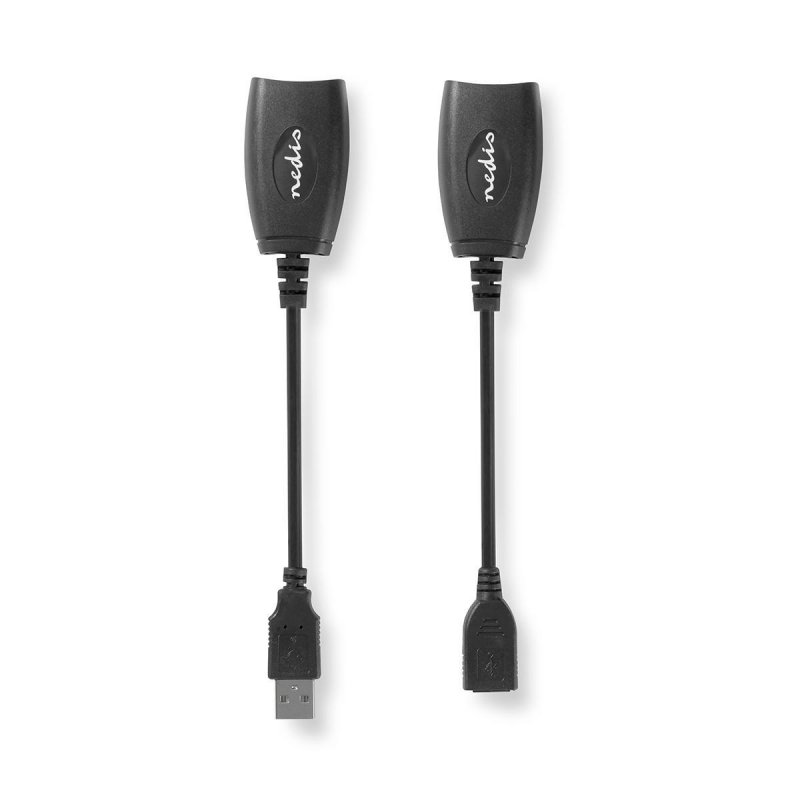 Aktivní kabel USB | USB 1.1 | USB-A Zástrčka | RJ45 Zásuvka | 12 Mbps | 0.20 m | Kulatý | Poniklované | PVC | Měď | Obálka - obrázek produktu