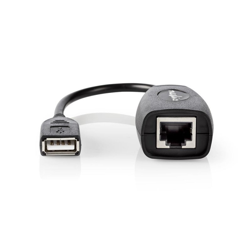 Aktivní kabel USB | USB 1.1 | USB-A Zástrčka | RJ45 Zásuvka | 12 Mbps | 0.20 m | Kulatý | Poniklované | PVC | Měď | Obálka - obrázek č. 1