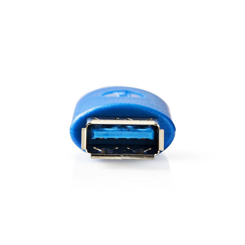 USB Adaptér | USB 3.2 Gen 1 | USB-A Zásuvka | USB-A Zásuvka | Poniklované | PVC | Modrá | Plastový Sáček - obrázek č. 1