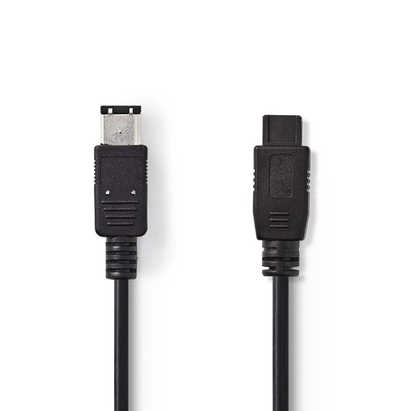 Kabel FireWire | 6-pin Zástrčka - 9-pin Zástrčka | 2 m | Černá barva - obrázek produktu