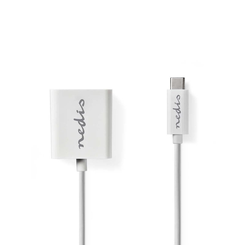 Kabel Adaptéru USB Typ-C | Typ-C Zástrčka - HDMI výstup | 0,2 m | Bílá barva - obrázek produktu