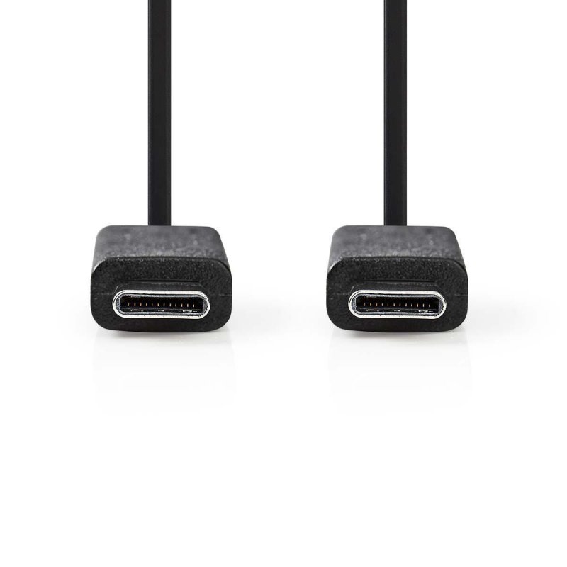 USB kabel | USB 3.2 Gen 2 | USB-C™ Zástrčka | USB-C™ Zástrčka | 100 W | 8K@30Hz | 10 Gbps | Poniklované | 1.00 m | Kulatý | PVC - obrázek č. 1