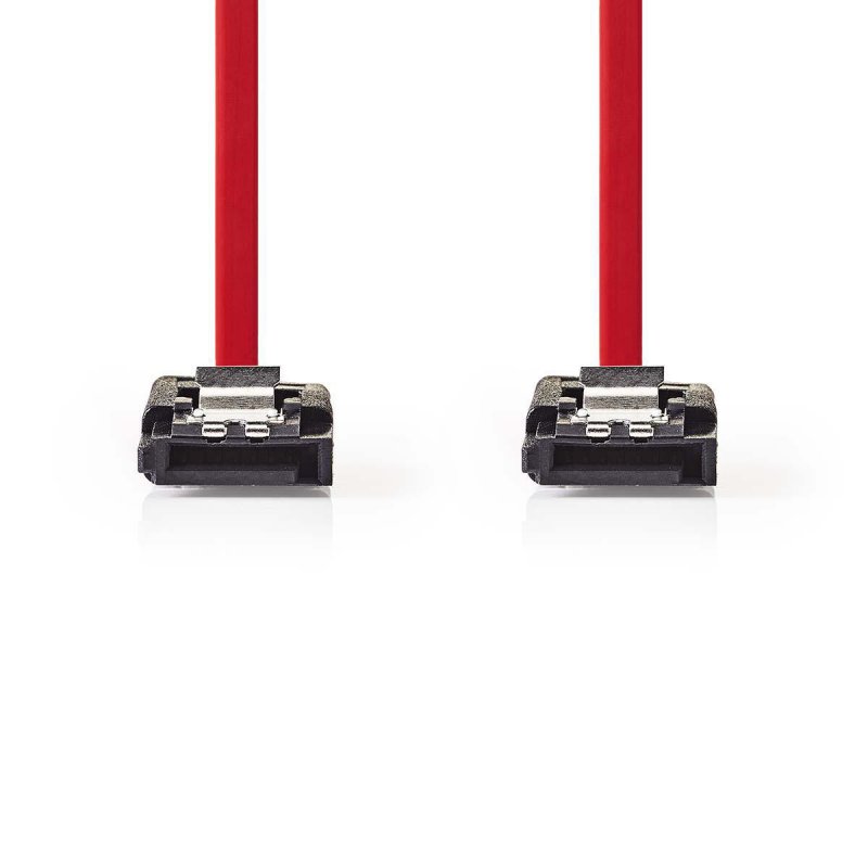 Kabel SATA | 1.5 Gbps | SATA 7-Pin Zásuvka | SATA 7-Pin Zásuvka | Poniklované | 0.50 m | Plochý | PVC | Červená | Obálka - obrázek č. 1