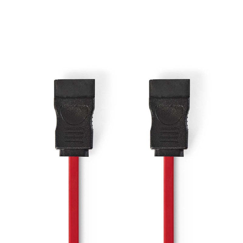 Kabel SATA 3Gb/s | SATA 7-Pin Zásuvka | SATA 7-Pin Zásuvka | PVC | 1.00 m | Plochý | PVC | Červená | Plastový Sáček - obrázek produktu