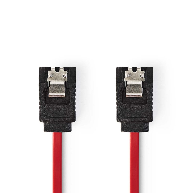 Kabel SATA | 3 Gbps | SATA 7-Pin Zásuvka | SATA 7-Pin Zásuvka | Poniklované | 0.50 m | Plochý | PVC | Červená | Plastový Sáček - obrázek produktu