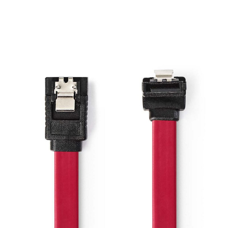 Kabel SATA | 3 Gbps | SATA 7-Pin Zásuvka | SATA 7-Pin Zásuvka | Poniklované | 0.50 m | Plochý | PVC | Červená | Obálka - obrázek produktu
