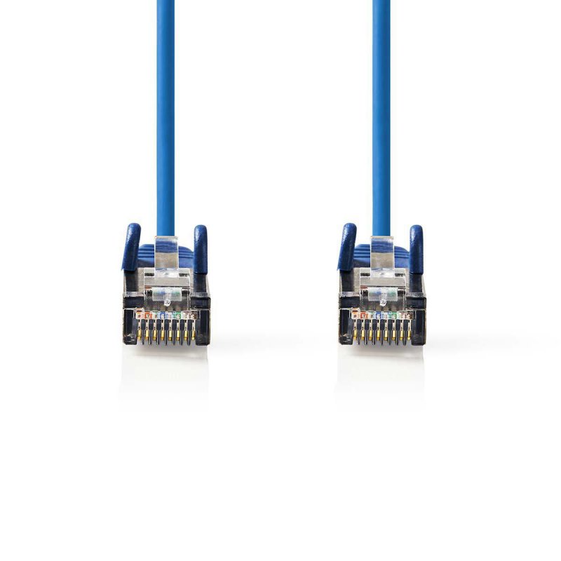 Cat 5e kabel | SF / UTP | RJ45 (8P8C) Zástrčka | RJ45 (8P8C) Zástrčka | 7.50 m | Kulatý | PVC | Modrá | Plastový Sáček - obrázek č. 1