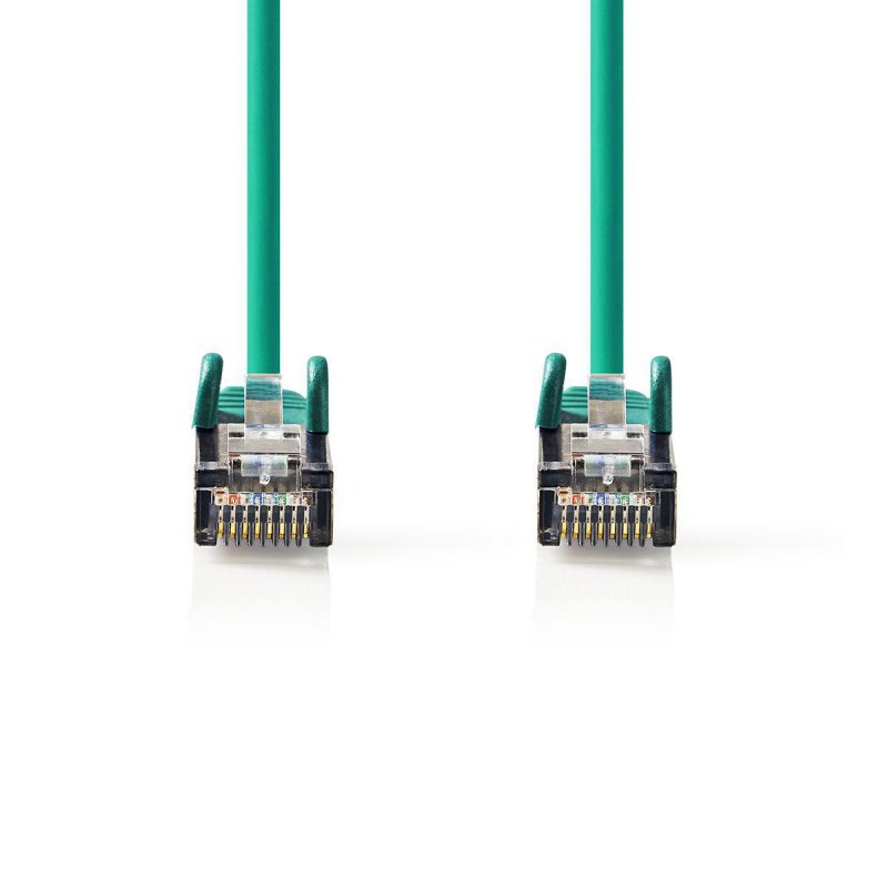 Cat 6 kabel | RJ45 Zástrčka | RJ45 Zástrčka | S / FTP | 0.15 m | Kulatý | LSZH | Zelená | Obálka - obrázek produktu