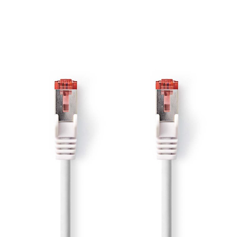 Cat 6 kabel | RJ45 Zástrčka | RJ45 Zástrčka | S / FTP | 0.25 m | Kulatý | LSZH | Bílá | Obálka - obrázek produktu