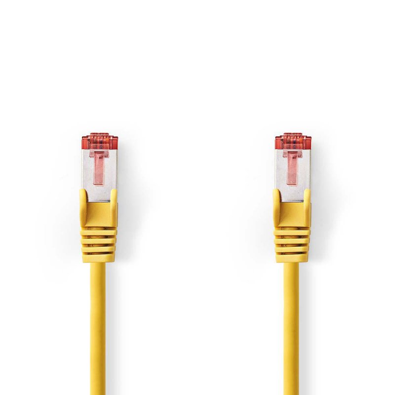 Cat 6 kabel | RJ45 Zástrčka | RJ45 Zástrčka | S / FTP | 0.50 m | Kulatý | LSZH | Žlutá | Obálka - obrázek produktu