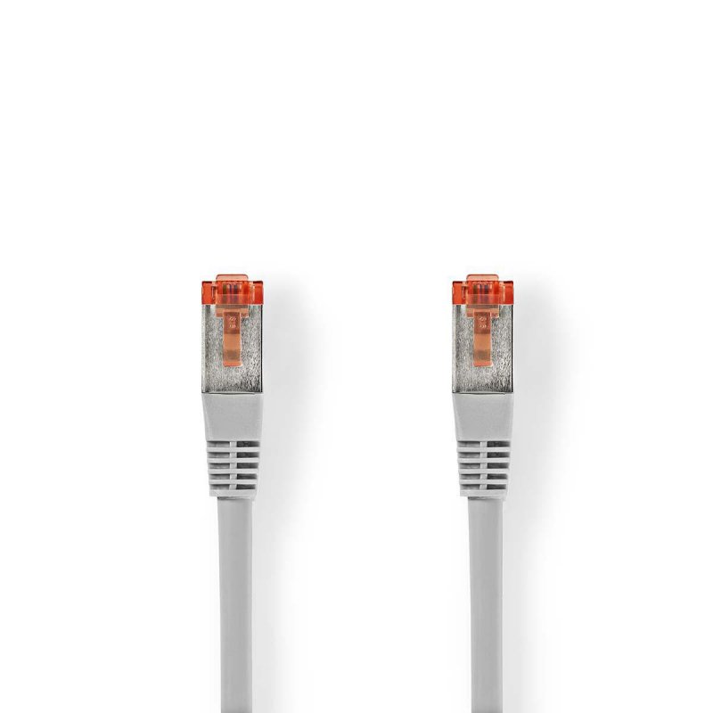 Cat 6 kabel | RJ45 (8P8C) Zástrčka | RJ45 (8P8C) Zástrčka | F / UTP | 0.30 m | Kulatý | PVC | Šedá | Štítek - obrázek produktu