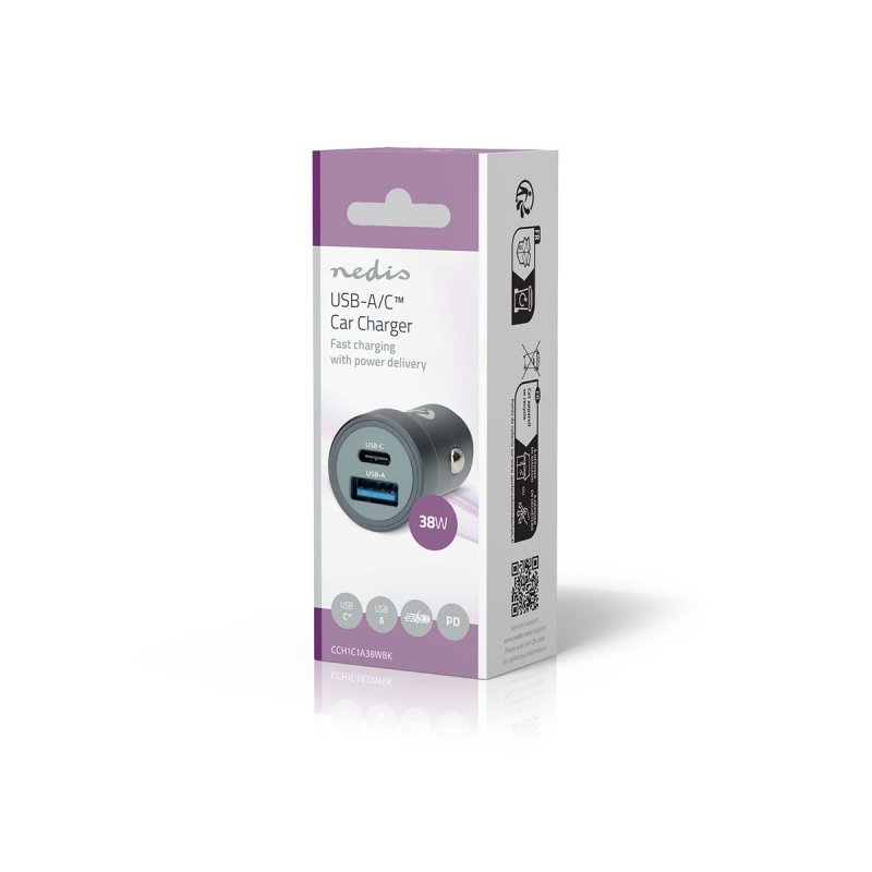 Nabíječka do auta | 38 W | 1.5 / 1.67 / 2.0 / 2.22 / 3.0 A  CCH1C1A38WBK - obrázek č. 9