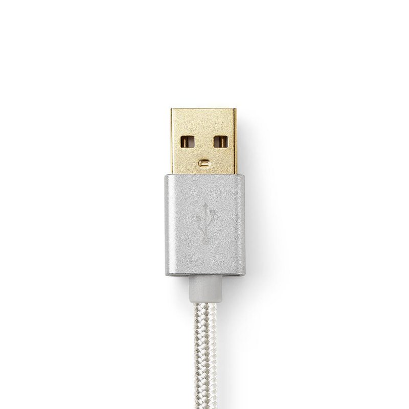 USB kabel | USB 2.0 | USB-A Zástrčka | USB-A Zásuvka | 480 Mbps | Pozlacené | 2.00 m | Kulatý | Nylon / Opletený | Hliník | Box - obrázek č. 4