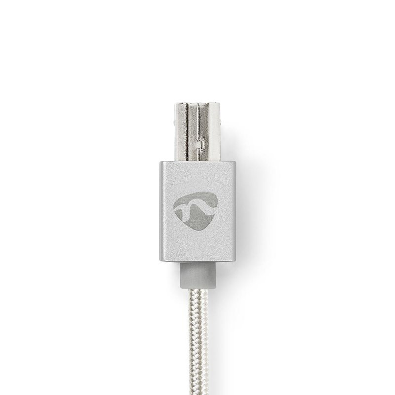 USB kabel | USB 2.0 | USB-A Zástrčka | USB-B Zástrčka | 10 W | 480 Mbps | Pozlacené | 2.00 m | Kulatý | Nylon / Opletený | Hliní - obrázek č. 3