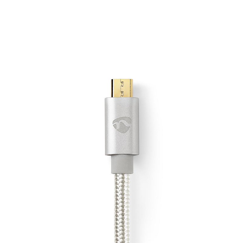 USB kabel | USB 2.0 | USB-A Zástrčka | USB Micro-B Zástrčka | 15 W | 480 Mbps | Pozlacené | 1.00 m | Kulatý | Nylon / Opletený | - obrázek č. 3