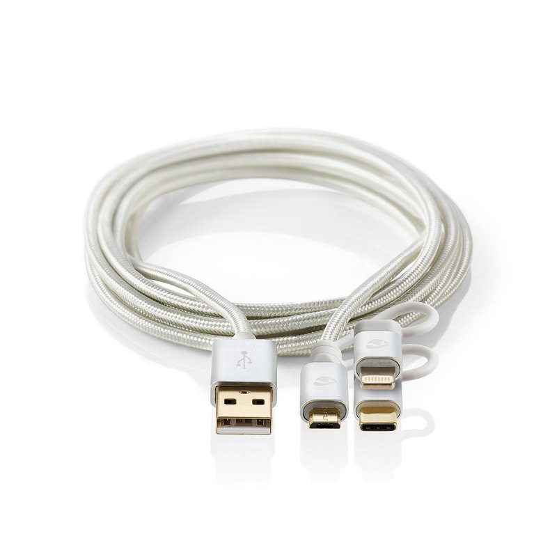 Kabel 3 v 1 | USB 2.0 | USB-A Zástrčka | Apple Lightning 8pinový / USB Micro-B Zástrčka / USB-C™ Zástrčka | 480 Mbps | 1.00 m | - obrázek č. 1