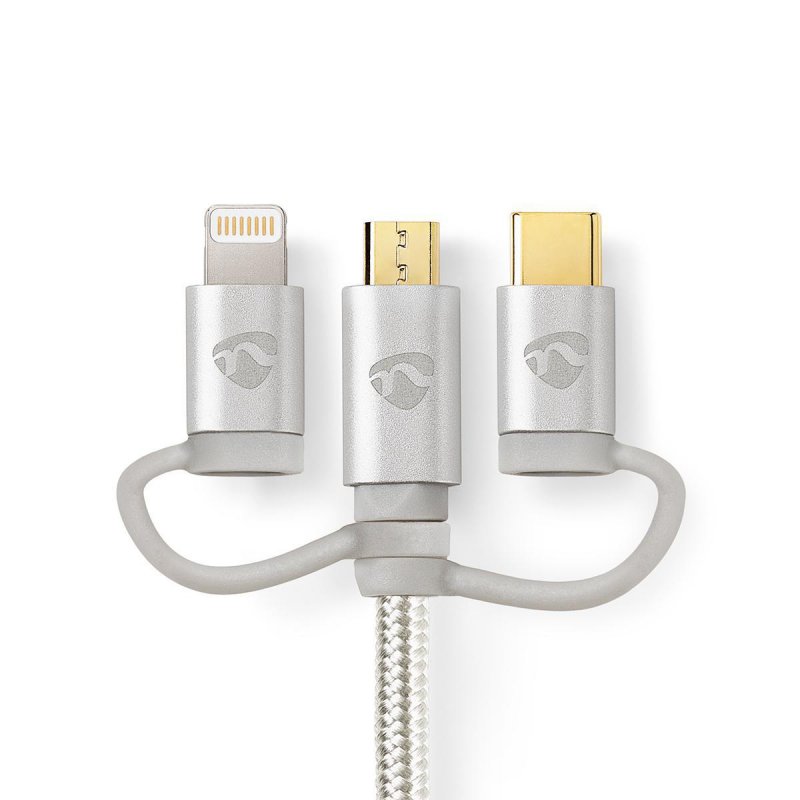 Kabel 3 v 1 | USB 2.0 | USB-A Zástrčka | Apple Lightning 8pinový / USB Micro-B Zástrčka / USB-C™ Zástrčka | 480 Mbps | 1.00 m | - obrázek č. 3