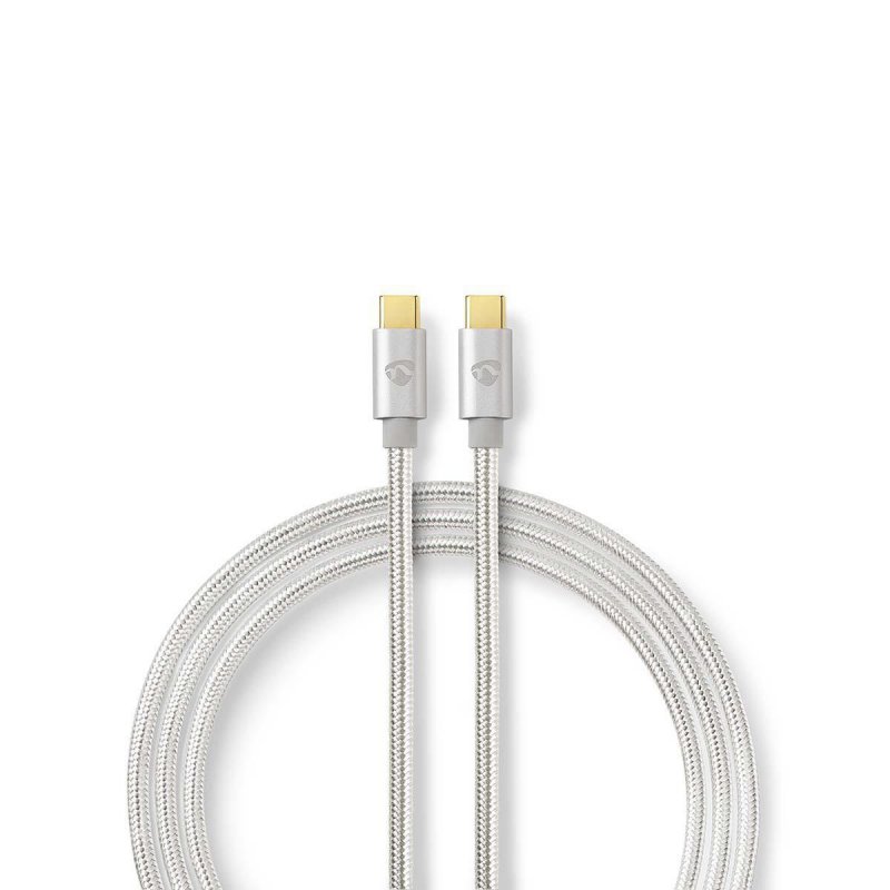 USB kabel | USB 2.0 | USB-C™ Zástrčka | USB-C™ Zástrčka | 10 W | 480 Mbps | Pozlacené | 2.00 m | Kulatý | Nylon / Opletený | Hli - obrázek produktu