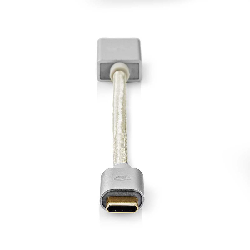 USB-C™ Adaptér | USB 3.2 Gen 1 | USB-C™ Zástrčka | USB-A Zásuvka | 5 Gbps | 0.20 m | Kulatý | Pozlacené | Nylon / Opletený | Stř - obrázek č. 1